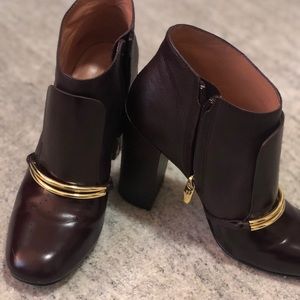 Burgundy Genuine Leather Boots Luxury size 8